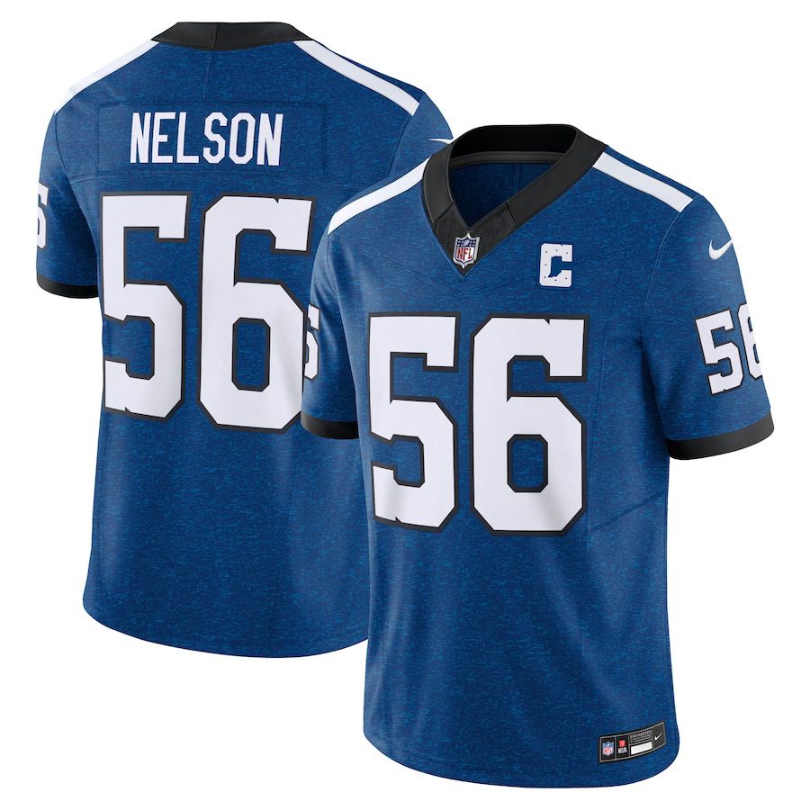 Men Indianapolis Colts #56 Quenton Nelson Nike Royal Indiana Nights Alternate Vapor F.U.S.E. Limited NFL Jersey